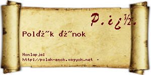 Polák Énok névjegykártya